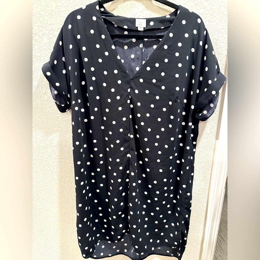 Cute black and white polka dot dress